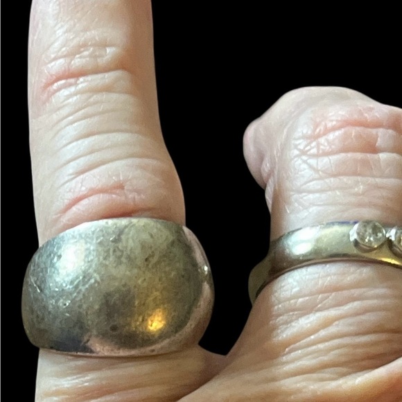 Vintage 925 Silver Wide Band Ring SIZE 5.5 - Picture 5 of 5